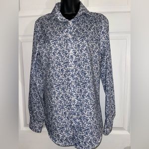 Express Performance Button Up Shirt Slim size XS Floral
